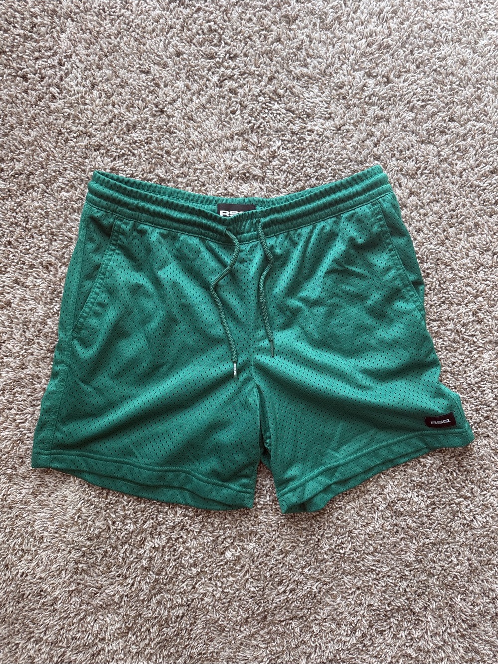 RSQ Mens 5" Mesh Shorts ‘DK GREEN’
